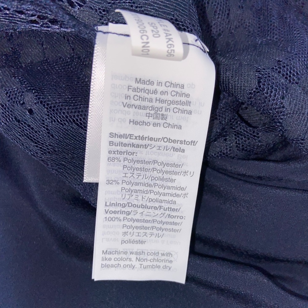 J. Crew NEW Blue Chantilly Lace Swing Dress Cocktail Wedding Guest Romantic 00 - Picture 6 of 13